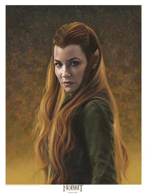 A painting of an elf with long hair.