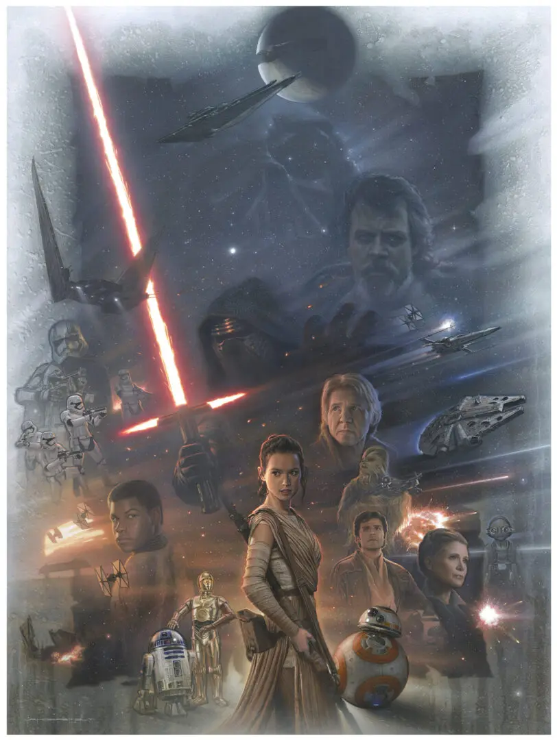 A poster of the star wars movies.