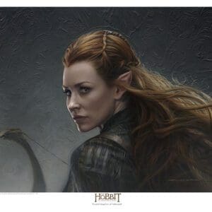 A Tauriel - Daughter of Mirkwood Print of a hobbit with long hair.