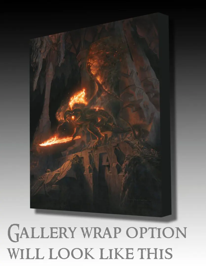 Gallery wrap option will look like this.