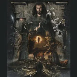 The hobbit the lord of the rings poster.